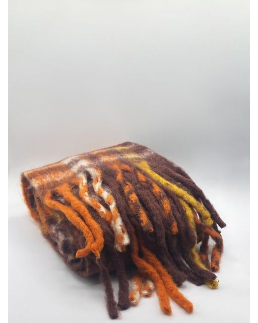 SVNX Multicolor And Tartan Scarf With Tassles for men