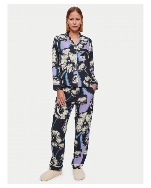 Jigsaw Blue Charcoal Poppy Modal Pyjama