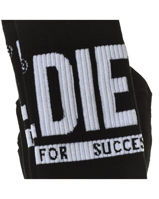 DIESEL Black Pack-3 High-Top Socks With Anti-Pressure Cuff 00Sayj-0Qatv for men
