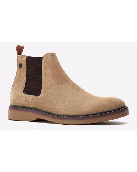 Base London Brown Hooper Suede Chelsea Boots for men