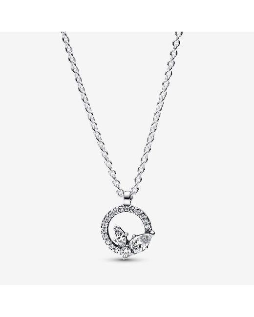Pandora White 'Herbarium Cluster' 925 Sterling Chain With Pendant