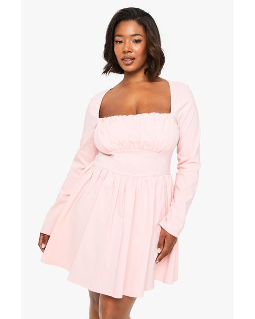 strapless open back dress Cornelia Hot Pink Strapless Maxi Dress With Oversized Bow  Club L London