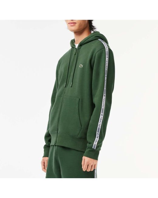 Lacoste Green Classic Fit Zipped Jogger Hoodie for men
