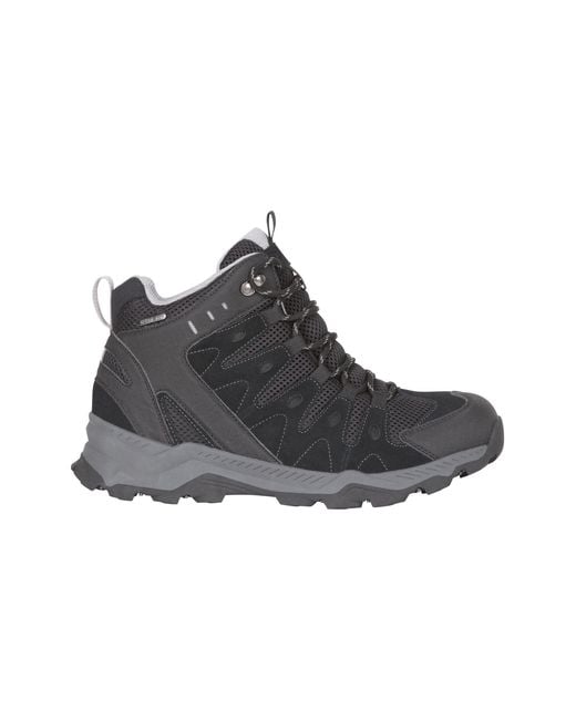 Mountain Warehouse Black 'Rapid' Walking Boots With Deep Lugs Waterproof Rain Shoes for men