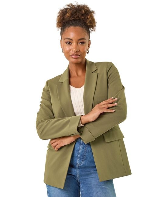 Roman Green Tailored Collar & Revere Blazer
