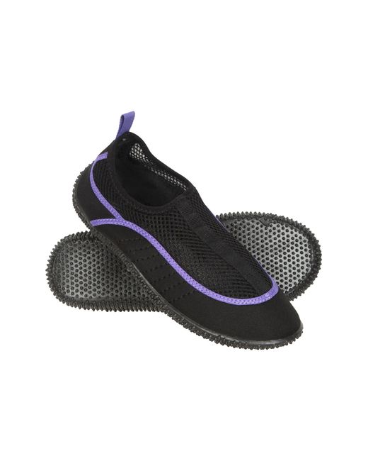 Mountain Warehouse Black 'Bermuda' Aqua Shoe With Top Mesh Panel Slip On Summer Beach Sandals Textile