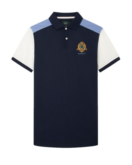 Hackett Blue Heritage Multi Polo Shirt for men