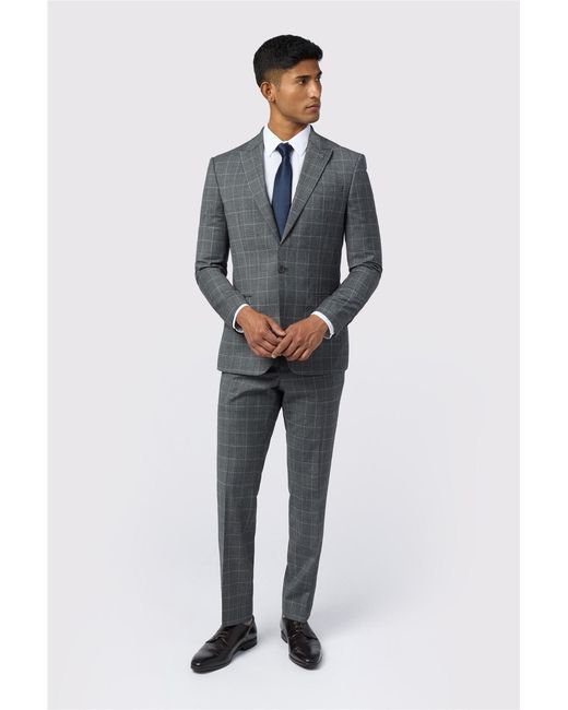 Ted Baker Gray Single Breasted One Button Slim Fit Suit Jacket for men