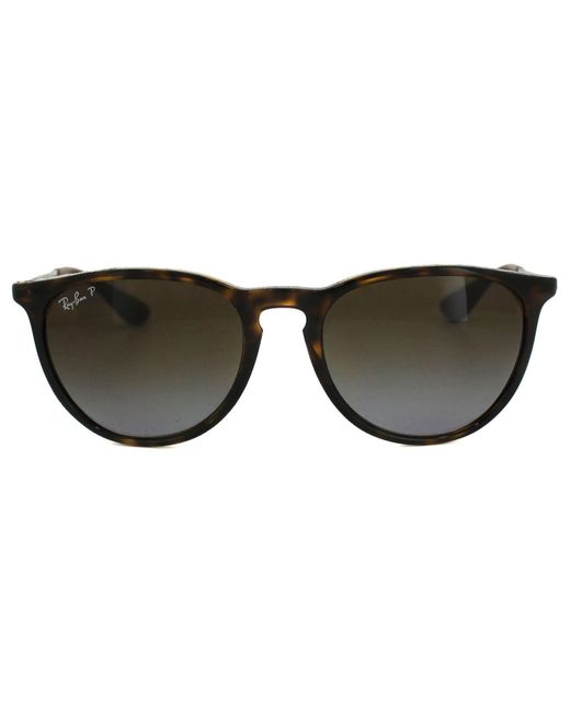 Ray-Ban Brown Sunglasses Erika 4171 710/T5 Tortoise & Gunmetal Gradient Polarized