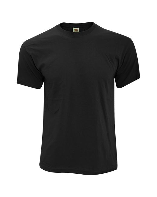 Fruit Of The Loom Black Screen Stars Original Full Cut Short Sleeve T-Shirt for men