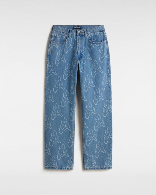 Vans Blue Check-5 Blaze Loose Denim Pants for men