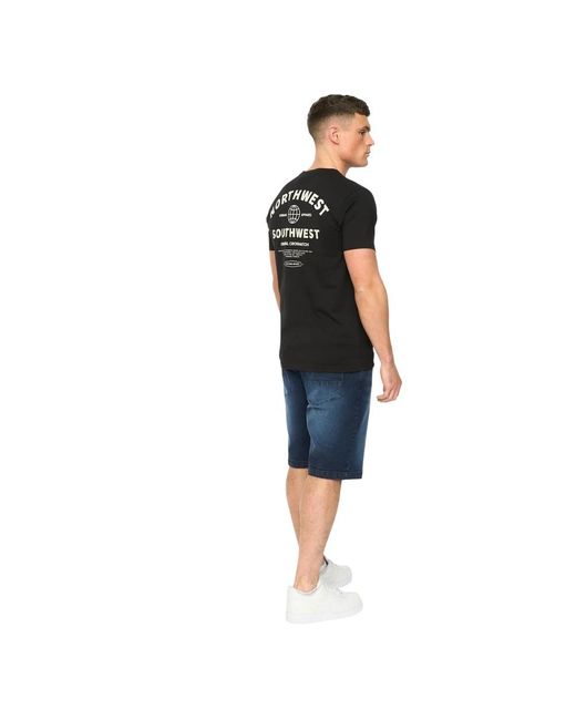 Crosshatch Black Chittingtons T-Shirt Cotton for men