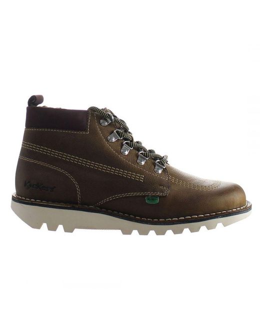 Kickers Brown Kick Hi Winterised Boots Leather for men