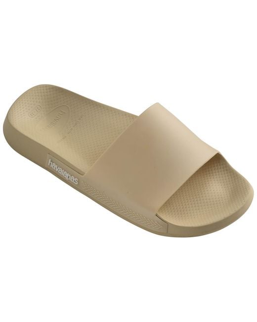 Havaianas Natural Open Toe Flat Slide Sandals for men