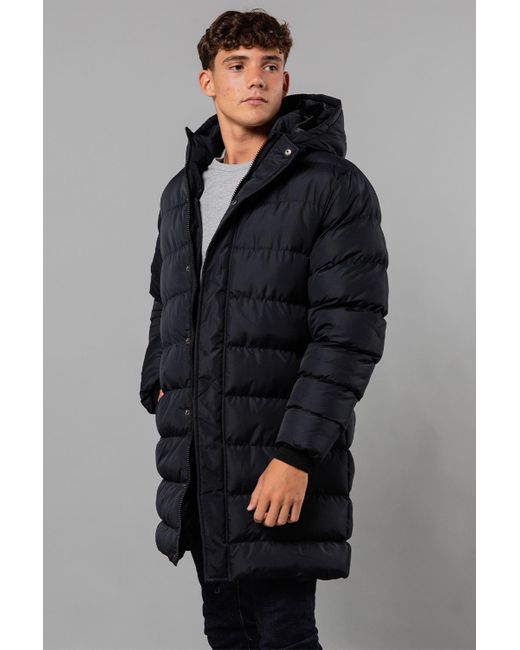 French Connection Gray Hooded Parka Longline Jacket for men