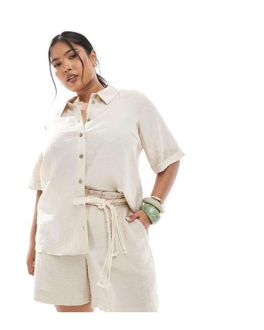 Vero Moda Natural Boxy Shirt Co-Ord