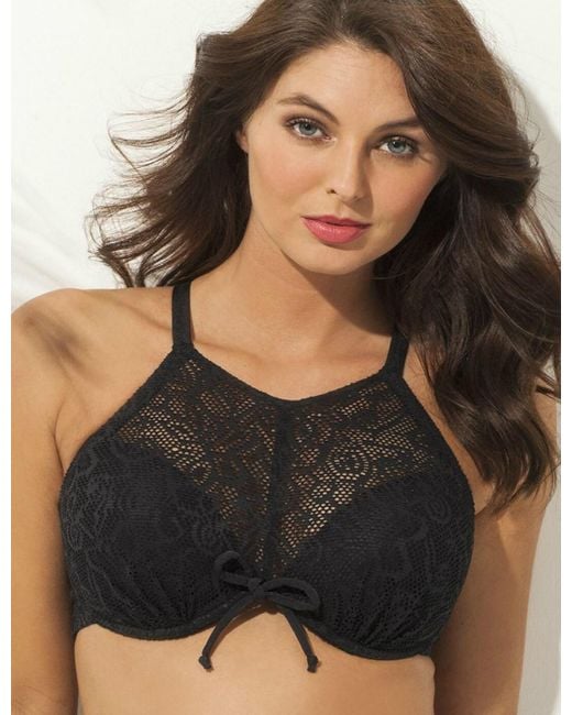 Pour Moi Black Puerto Rico High Neck Bikini Top