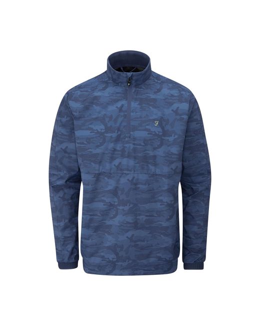 Farah Blue Parker Camouflage Showerproof Jacket (Regatta) for men