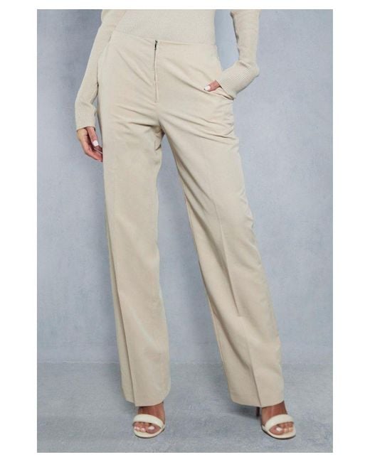MissPap Blue Zip Front Pocket Detail Mid Rise Trouser