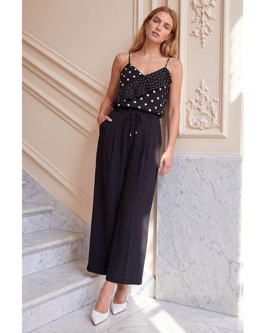 Roman Blue Skinny Tie Wide Leg