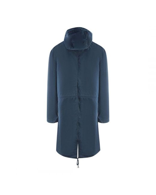 Lyle & Scott Blue Fishtail Parka Jacket Cotton for men