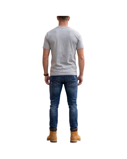 Timberland Gray T Shirts Kennebec River Tree Logo Crew Neck Pullover Summer Top for men