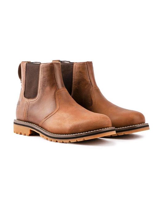 Timberland Brown Larchmont Chelsea Boots for men