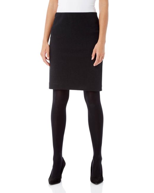 Roman Black Short Textured Elastic Waist Jersey Skirt