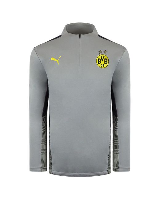 PUMA Gray Bvb 09 Borussia Dortmund Training Top for men