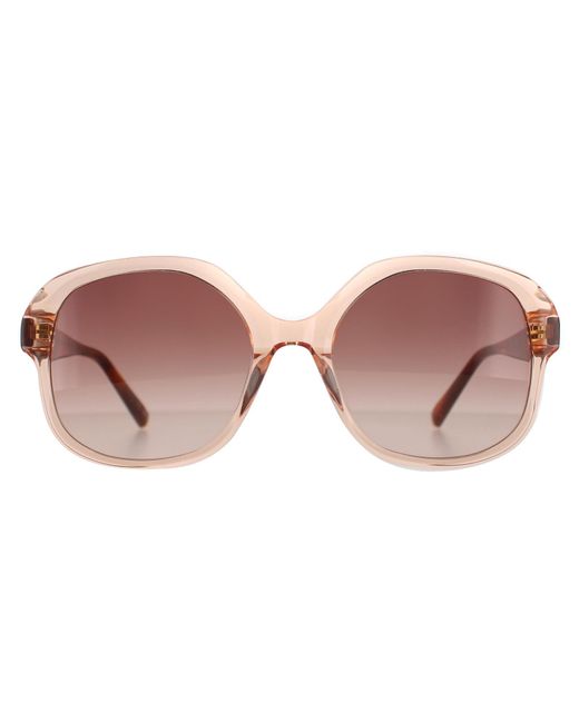 Ted Baker Brown Oversized Crystal Gradient Sunglasses