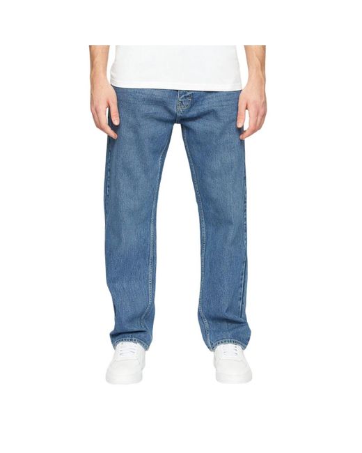 Crosshatch Blue Tillman Wash Baggy Jeans Cotton for men