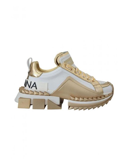 Dolce & Gabbana White And Super Queen Leather Shoes