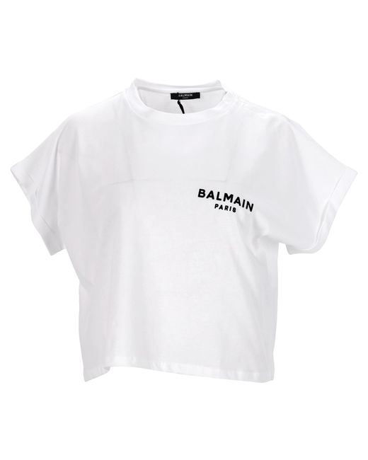 Balmain White Crop Top