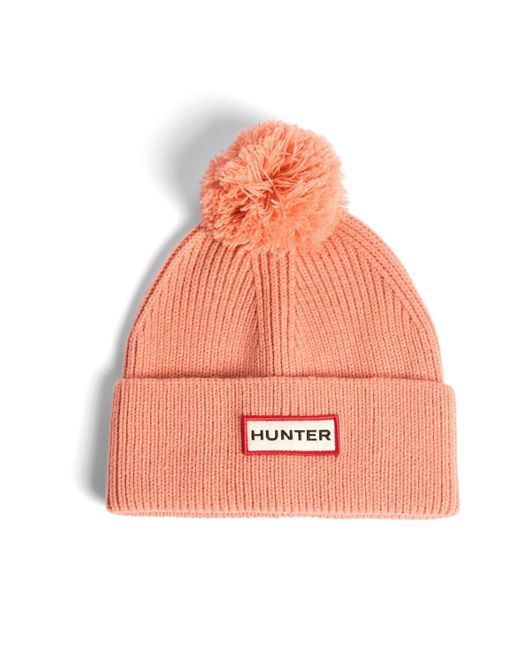 Hunter Pink Arrinay Ribbed Pom Beanie/Scarf Box Set Adults Terracotta Hat & Scarf Set