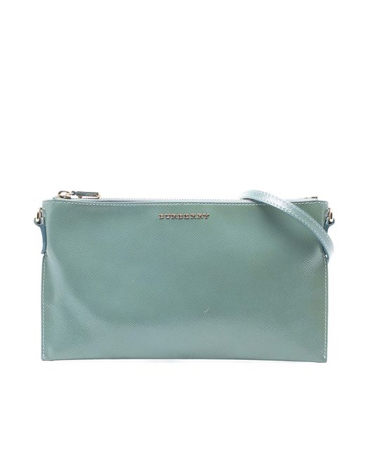 Burberry Blue Pre-Owned Grained Leather Peyton Crossbody