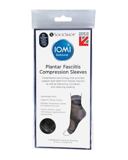 IOMI Black Ladies Pain Relief Plantar Fasciitis Socks With Arch Support