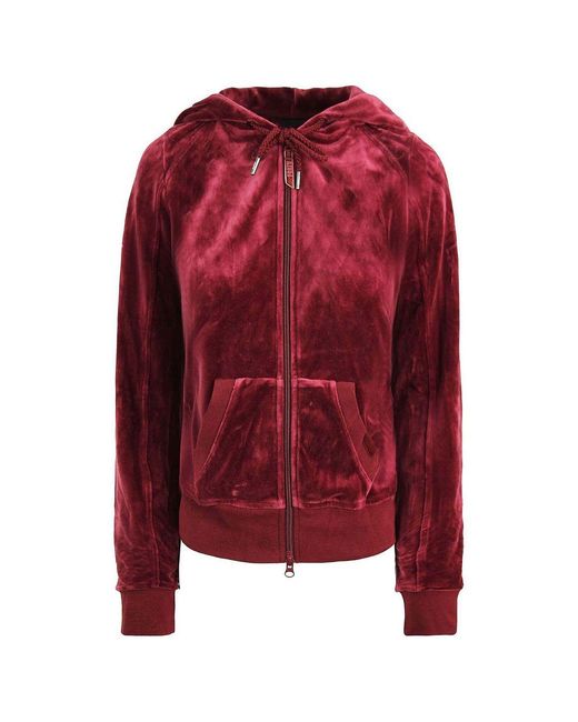 PUMA Red X Rihanna Fenty Long Sleeve Velour Track Jacket 575837 02 Cotton