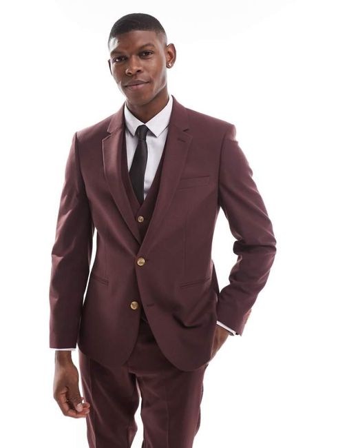 ASOS Purple Skinny Suit Jacket for men