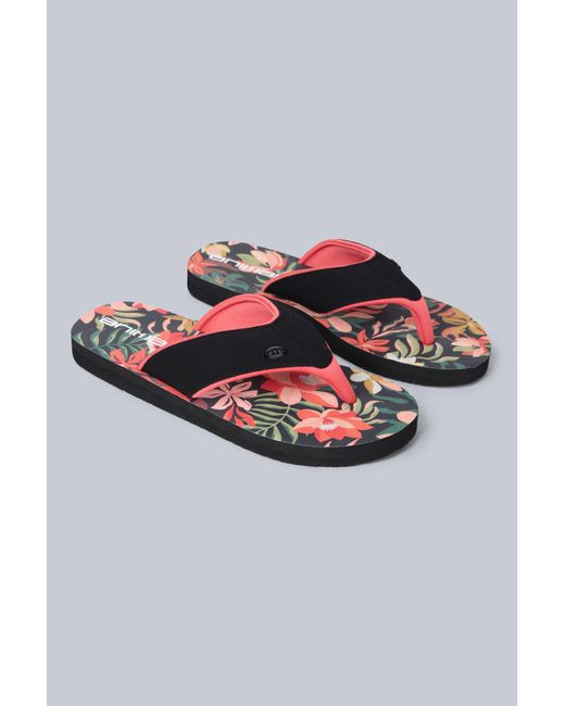 Mountain Warehouse Gray 'Swish' Flip Flops With Soft Padded Upper Straps Slip-On Beach Sandals
