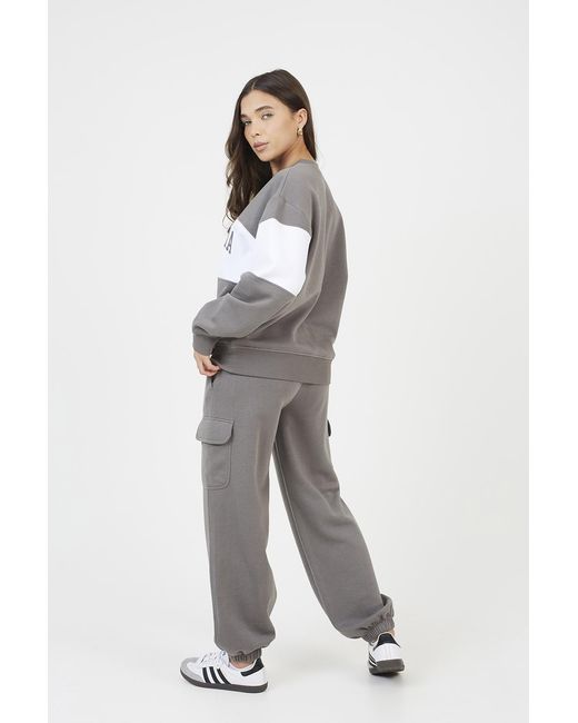 Brave Soul Gray Soft Jersey Cargo Trousers