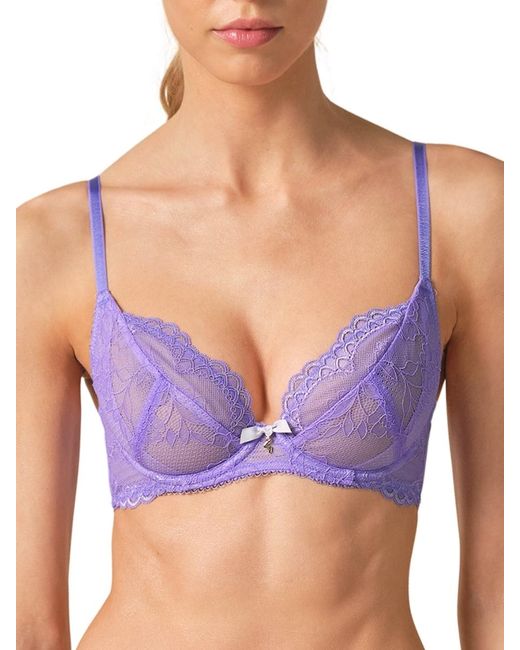 Gossard Blue Superboost Lace Plunge Bra