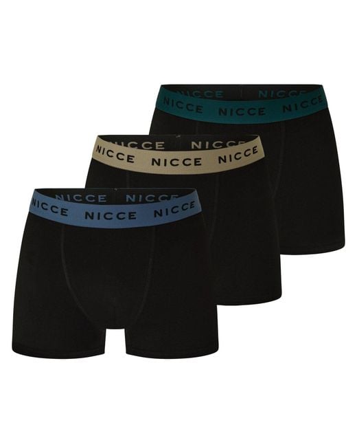 Nicce London Black Maddocks 3 Pk for men