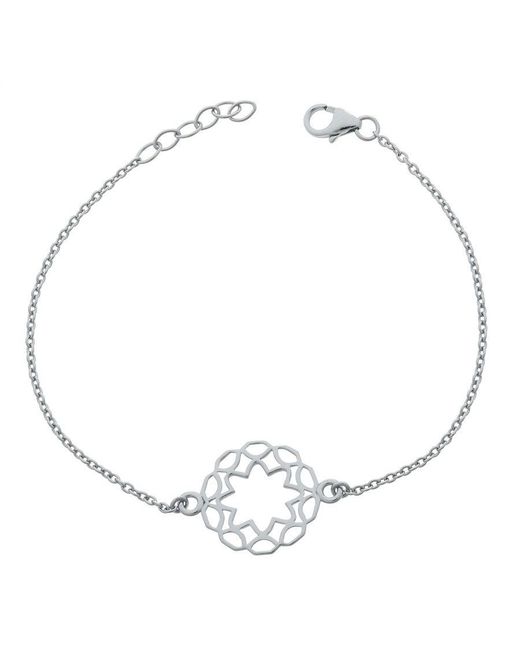 Orphelia White 'Jasmine' 925 Sterling Set: Bracelet + Earrings + Necklace