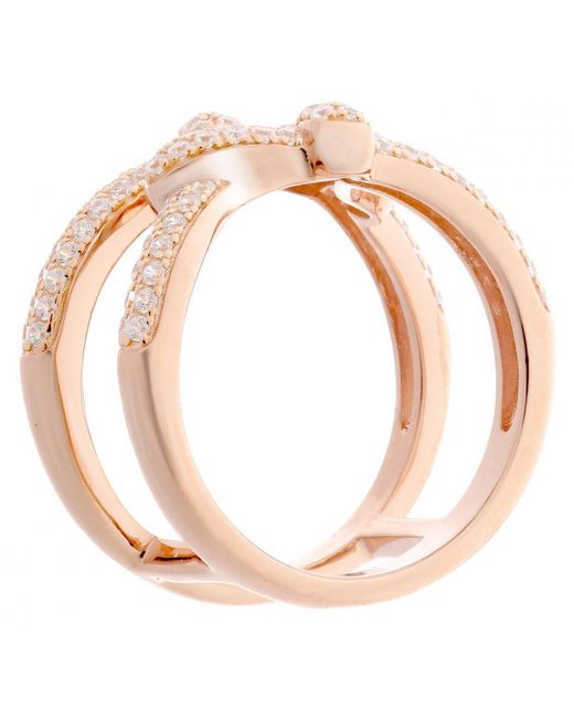 Orphelia White Ladies Embellished 925 Sterling Ring
