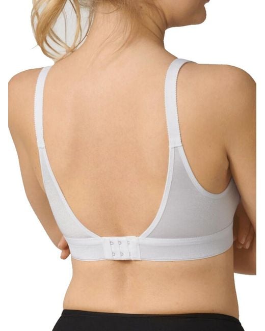 Triumph White Triaction Workout Non Wired Sports Bra