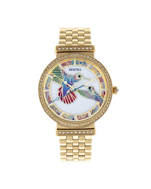 Bertha Metallic Emily Mother-Of-Pearl Bracelet Watch