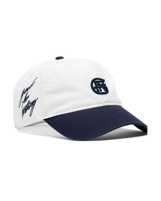 Good For Nothing Blue Monogram Washed Cotton Cap for men
