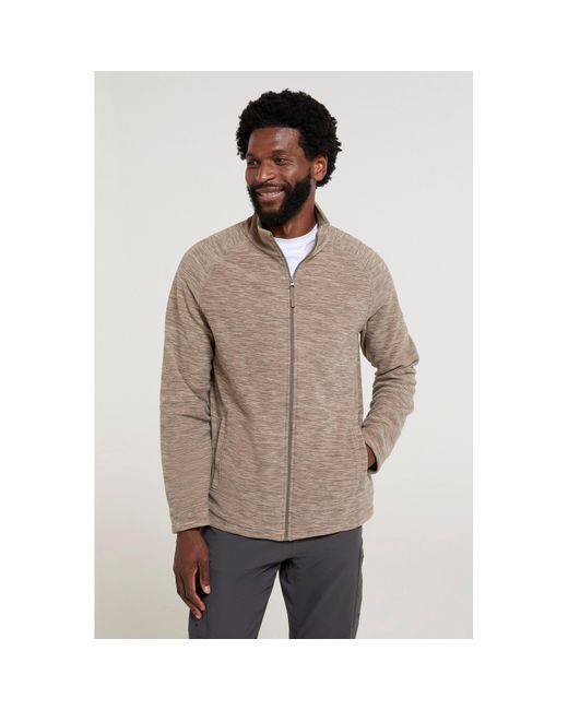 Mountain Warehouse Natural Snowdon Ii Full Zip Fleece Jacket (Light) for men