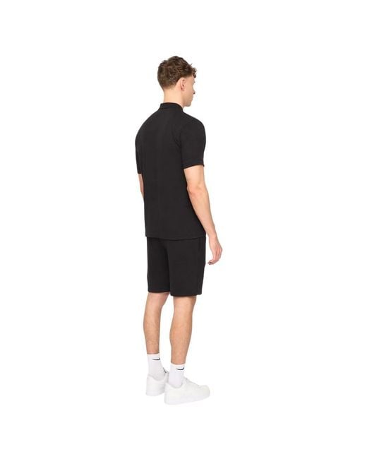 Duck and Cover Black Sherborn Cotton Polo Shirt for men