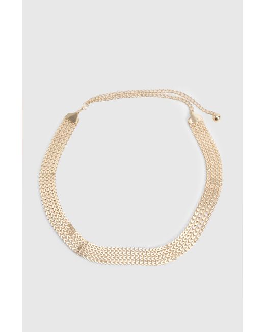 Boohoo White Chain Chunky Belt